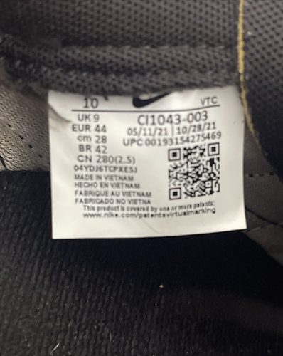 Nike Tailwind 79 SE Monochromatic (CI1043-003) Black Sneakers Men Size 10 - Picture 4 of 11