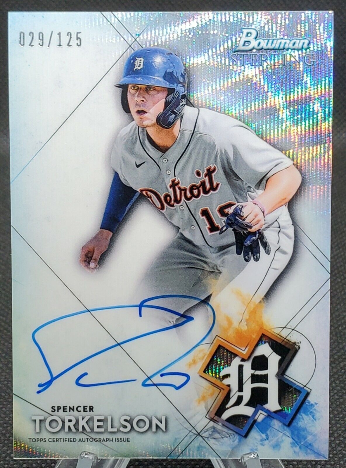 2021 Bowman Sterling Baseball SPENCER TORKELSON Auto Wave Refractor /125  TIGERS