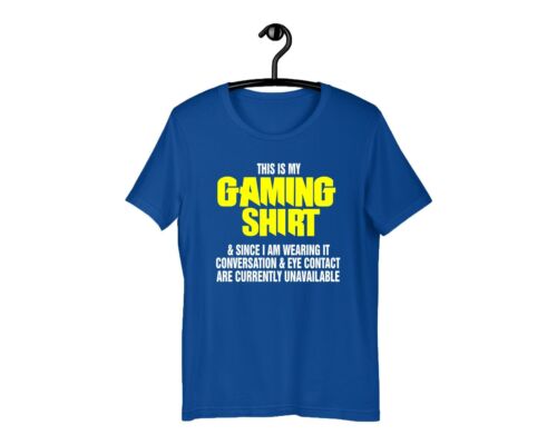 Gaming T-Shirt This Is My Gaming Shirt Gamer Geek Birthday Christmas Men Top - Afbeelding 1 van 10