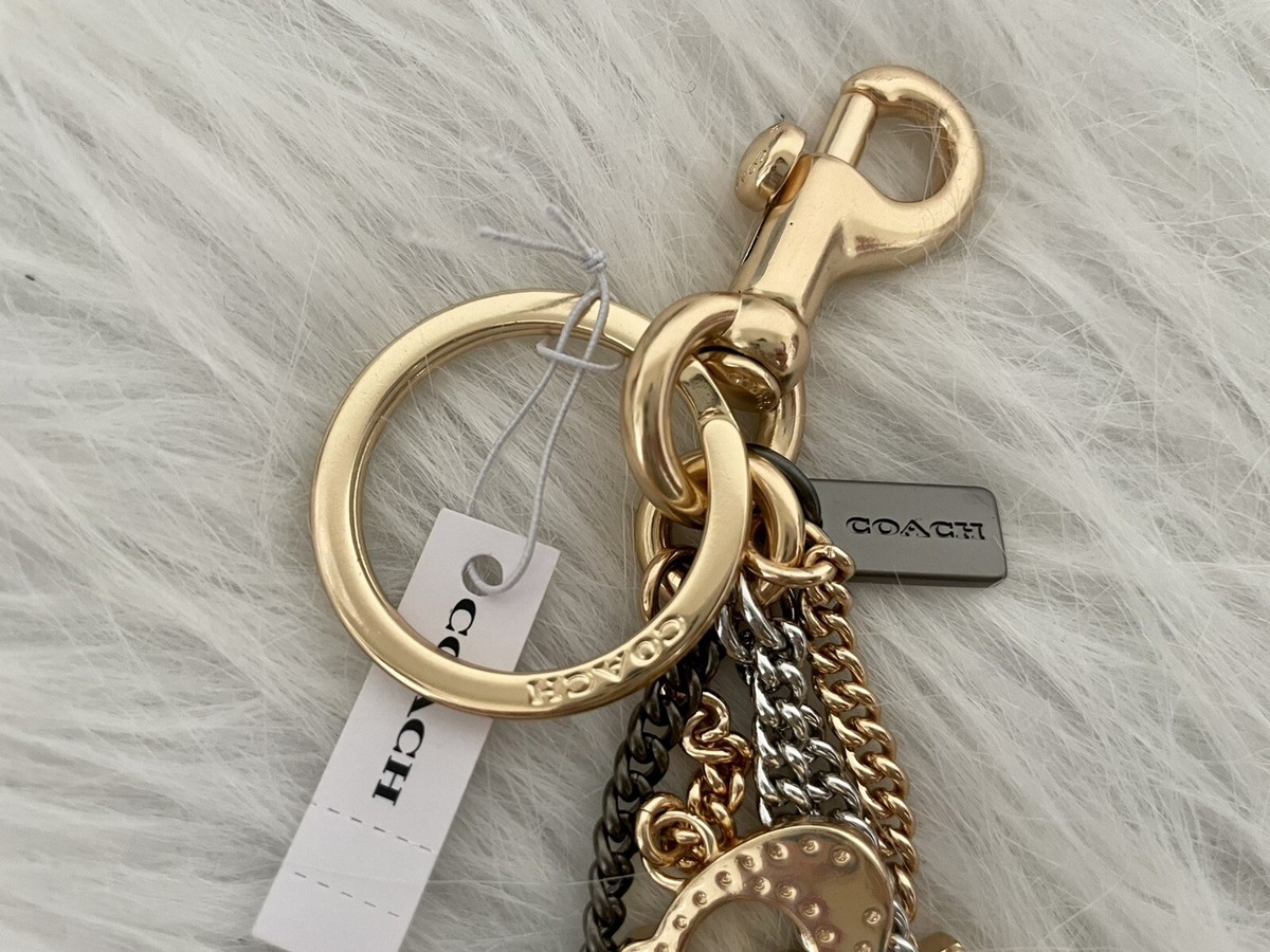 キーホルダー・キーリング COACH Perforated Letters Charm Key Fob 91474 COACH Perforated Letters Charm Key Fob 91474 (Coach