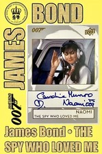 JAMES BOND 007 THE SPY WHO  LOVED ME • CAROLINE MUNRO as NAOMI AUTOGRAPHED CARD