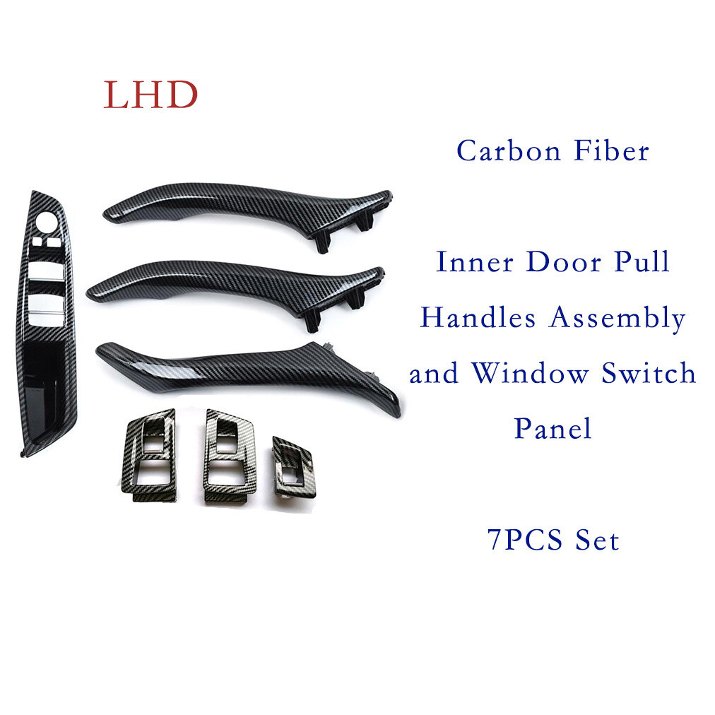 BMW 5 Series 10-17 Carbon Fiber Inner Door Handle Window Panel Set LHD