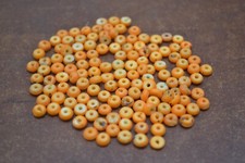 200 PCS DYED ORANGE ROUND BUFFALO BONE BEADS 4MM 113