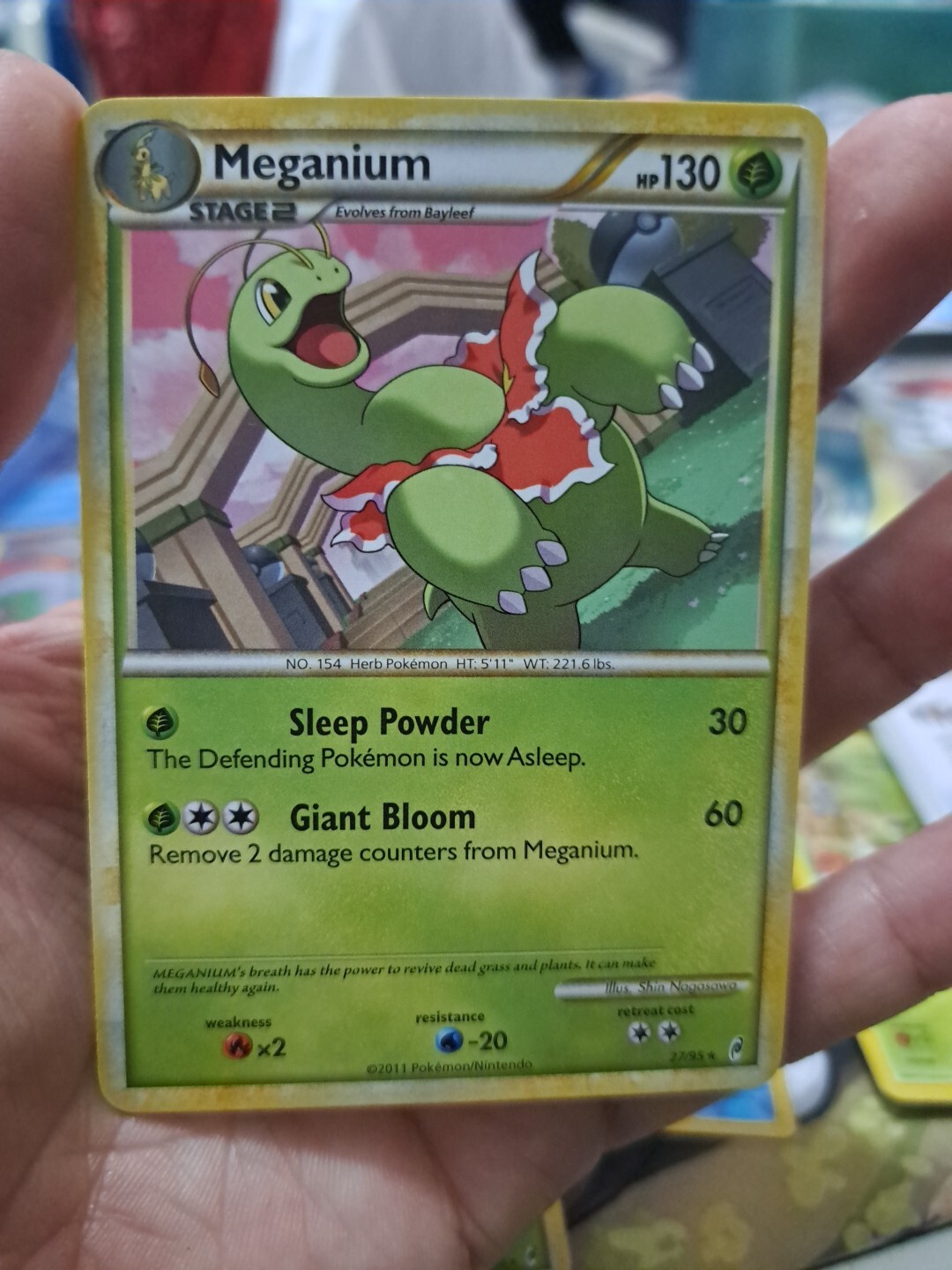 Pokemon Call Of Legends Meganium 27/95 Rare Card P4CK FRESH