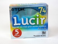 TDK Lucir 5-pack of blank minidisc mini disc sealed new JAPAN