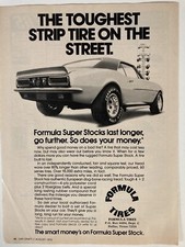 1975 Formula Super Stock Tires Print Ad 1967 SS RS Chevy Camaro
