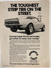 1975 Formula Super Stock Tires Print Ad 1967 SS RS Chevy Camaro