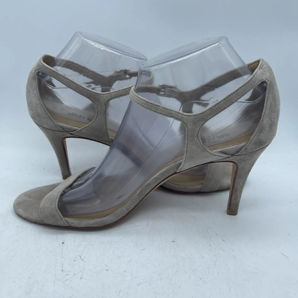 VANELi Women's Berk Taupe Suede Ankle Strap Open Toe Kitten Heels Size 10 - Image 3 of 4
