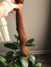 Hair Extensions Weft Human hair 22 inches 100g Med Brown 4