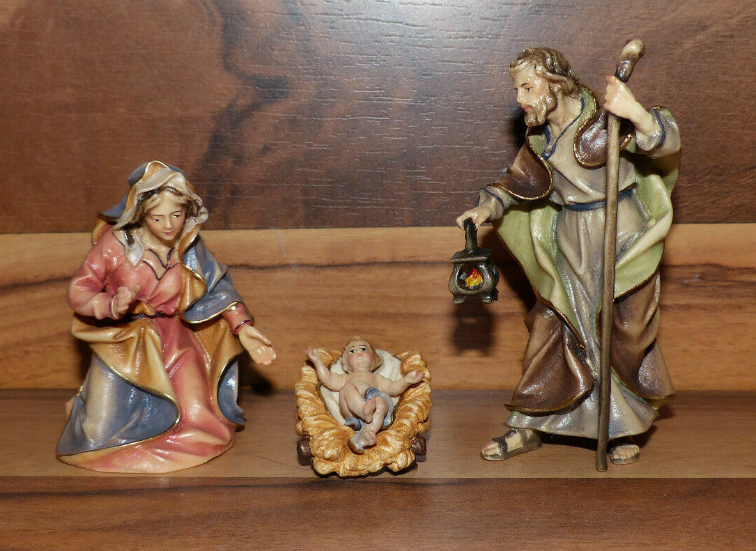 NEU Krippenfigur - Hl Heilige Familie 10cm - Ulrich Krippe - Holz geschnitzt