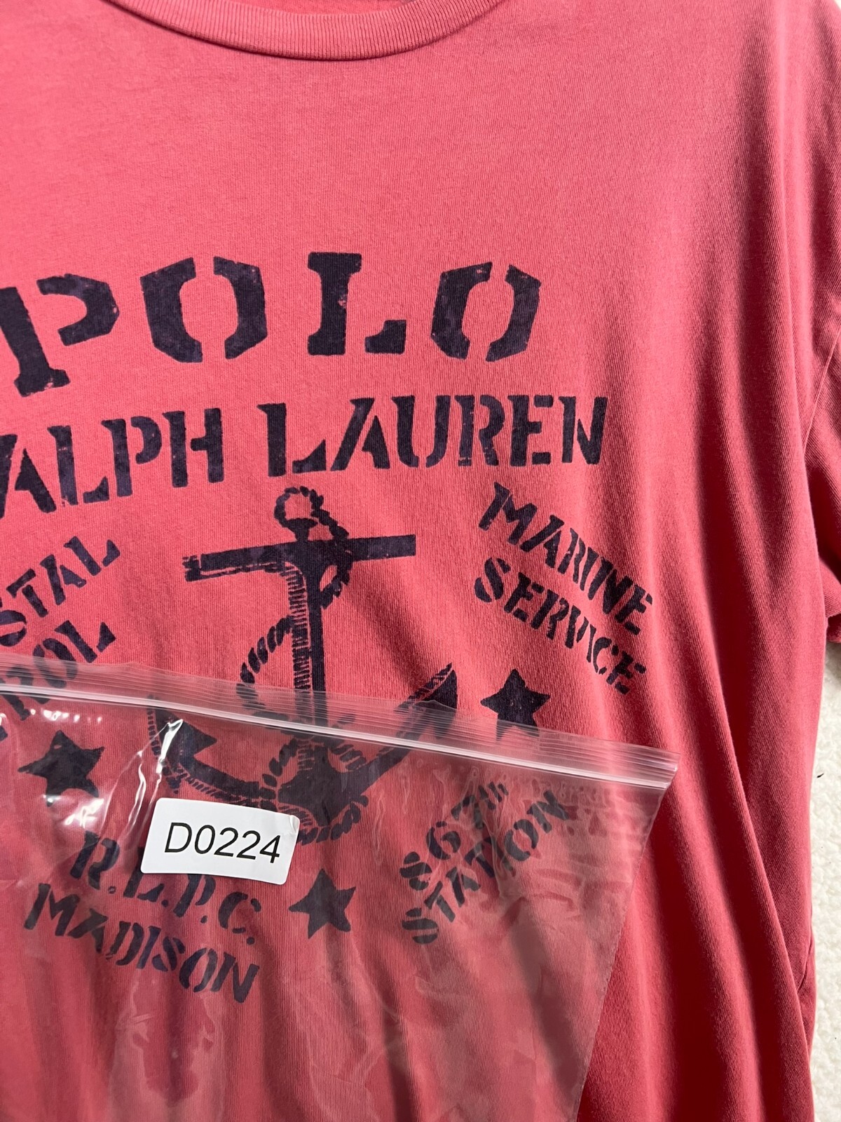 Polo Ralph Lauren Shirt Mens Small Red Anchor Costal Patrol Marine RLPC T-Shirt thumbnail 8