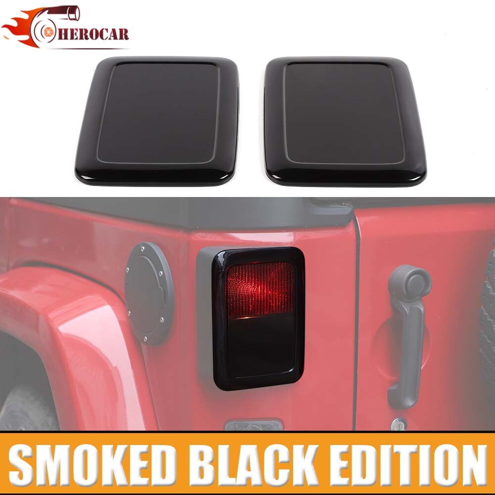 Smoked Black Tail Light Cover for Jeep Wrangler JK 2007-2018