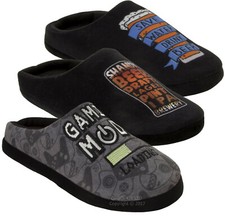 MENS NOVELTY SLIP ON INDOOR EASY FITTING HARD SOLE COMFY SLIPPERS SHOES BOOTS 