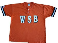 OOH Vintage Russell Athletic Baseball Shirt Adult Large Orange Henley USA VTG