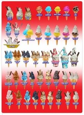 ice cream van stickers laminated, windows and vans suitable, icecream selection