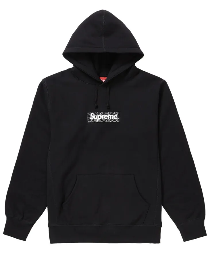 ⭐️ Supreme Bandana Box Logo Hoodie Black Size Medium ⭐️