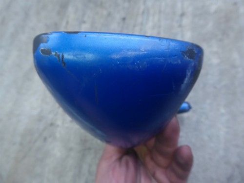 1986 Yamaha FZ600 Y708-2) blue left side front rear view mirror - Picture 6 of 12