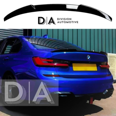 DIVISION AUTOMOTIVE GLOSS BLACK M4 STYLE REAR BOOT SPOILER LIP WING FOR BMW 3 SERIES G20 G80 M3 18+