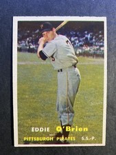 1957 Topps Baseball Eddie O'Brien Pittsburgh Pirates Card #259 (a)