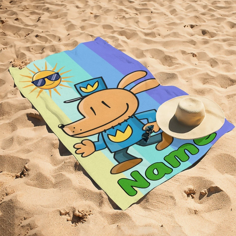 Toalla de playa para perro hombre regalo, parque acuático y toalla de baño regalo, regalo de cumpleaños para niños Foto 3 de 4