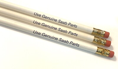 Lot 3 SAAB Pencils Use Genuine Saab Parts Advertising Promotion Car Memorabilia