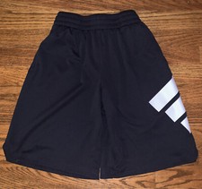 Adidas Size Youth Medium 10/12 Navy Drawstring Shorts