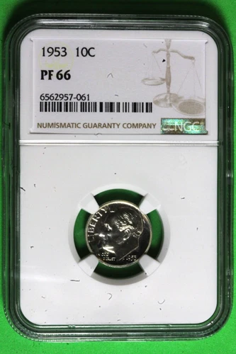 1953-P Proof NGC PF66 Roosevelt Dime #B36632