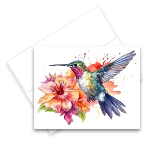 12 Assorted All Occasion Note Cards Blank with envelopes - HUMMINGBIRD ( 2 of Ea - Picture 6 of 9