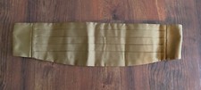 authentic Gucci tan tuxedo silk cummerbund belt S/M