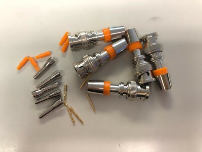 (5) Extron Electronics 100-186-01 BNC Male MHR Compression Connector
