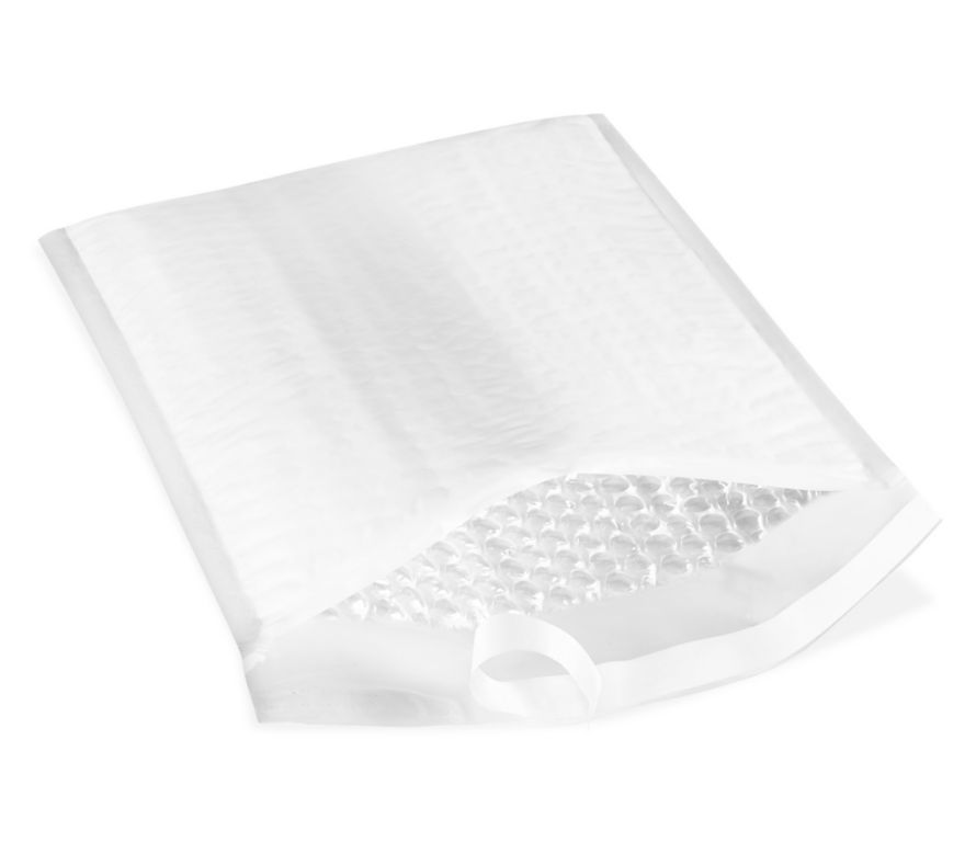 ULINE Bubble Mailers Poly White 2 8 1/2" X 12", CASE OF 100 S22394