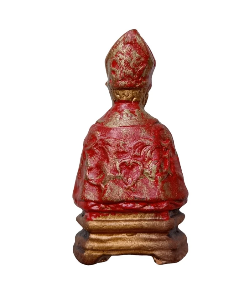 *HH* Antica Statuetta Statua San Gennaro Napoli Devozionale Religiosa Statuina - Immagine 2 di 4