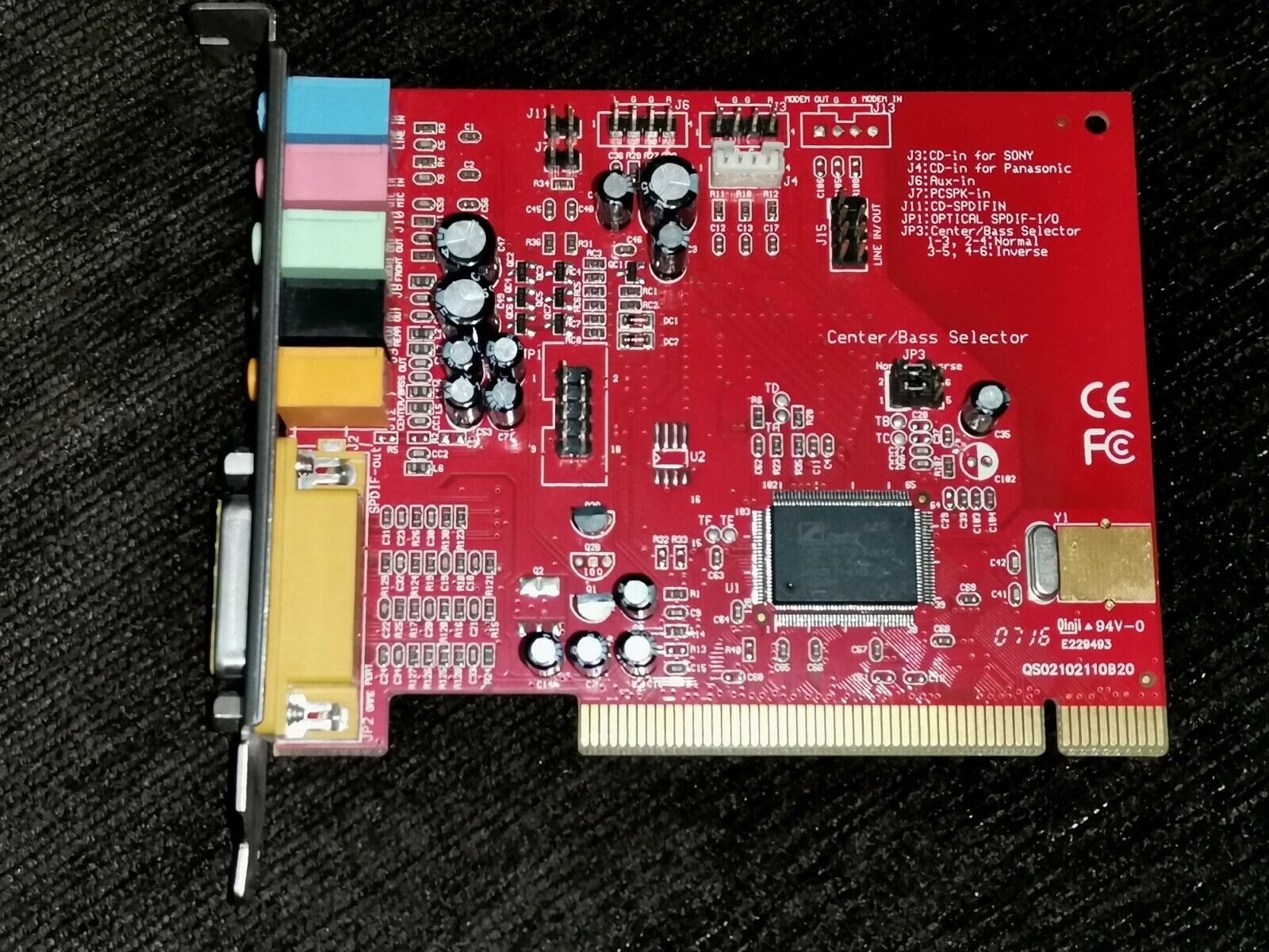 C-Media CMI8738-MX PCI-6CH C3DX series.PCI 2.1 32-bit Sound Card.