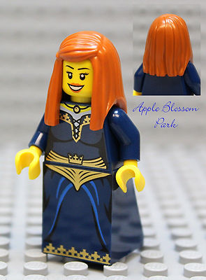 NEW Lego Dark Blue FEMALE MINIFIG - Pirate Castle Kingdoms Princess Girl Dress