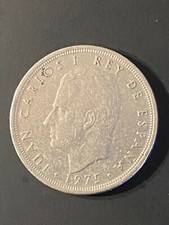 1975 Spain Juan Carlos I Rey De Espana 5 Pesetas Coin