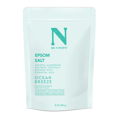 Epsom Salt - Ocean Breeze by Dr. Natural for Unisex - 15 oz Bath Salt