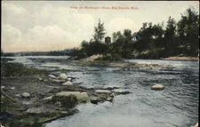 Big Rapids MI Muskegon River c1910 Postcard