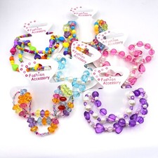 18 New Kids Bracelets Party Bag Fillers, 6 Cards with 3 Bracelets on each [#12]