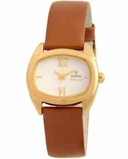 NEW LADIES FESTINA SEVERAL WATCH GOLD PL. WATER R 50M