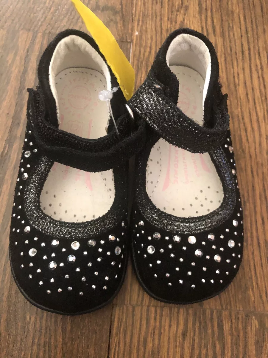 básico búnker volatilidad NEW Primigi black suede sparkly baby girl holiday dress shoes 20 22 5 6 |  eBay