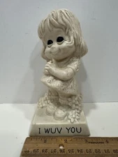 Vintage 1973 Wallace Berrie & Co. Made In USA “I Wuv You” Figurine