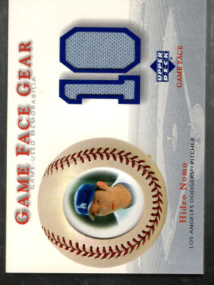 B1338- 2003 Upper Deck Game Face Gang # Hn Hideo Nomo Trikot - Nm-Mt