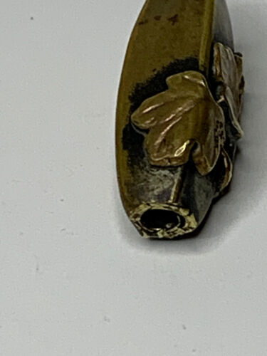 Antico Ojime Oro Fiore Giglio Perline Meiji Giappone Netsuke Inro Metalli Misti - Foto 5 di 8