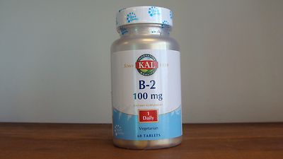 Vitamin B-2 KAL Riboflavin 100mg  60 Tablets 08/20
