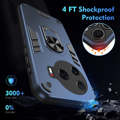 For Tecno Camon 30 Pro 5G, Luxury Hybrid Ring Holder Dual Layer Case Cover