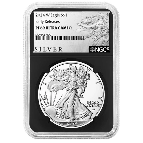 2024-W Proof $1 American Silver Eagle NGC PF69UC ER ALS Label Retro Core