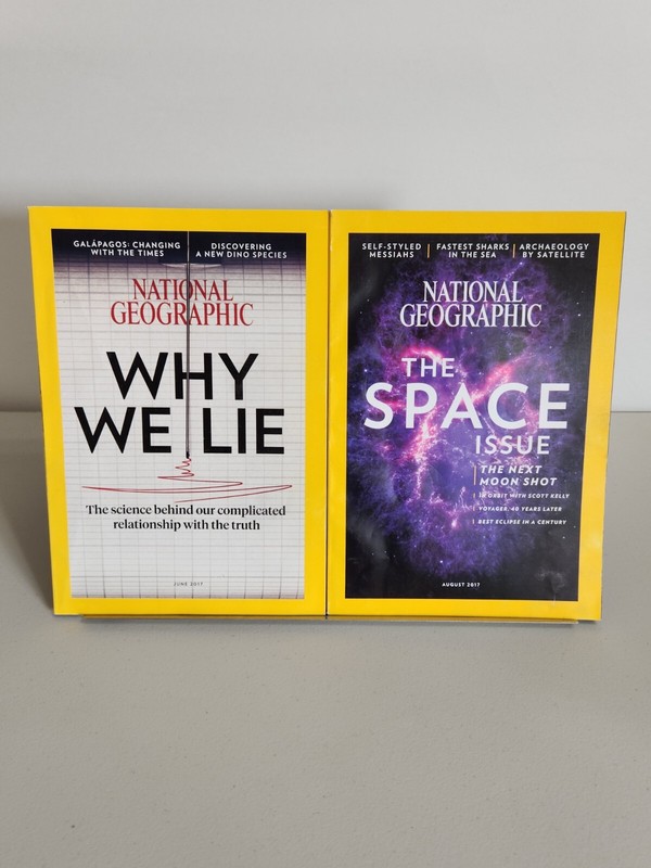 NATIONAL GEOGRAPHIC 2 Magazine Bundle June & August 2017 Collectible🔥