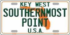 Custom Novelty License Plate Tag With Key West Southern