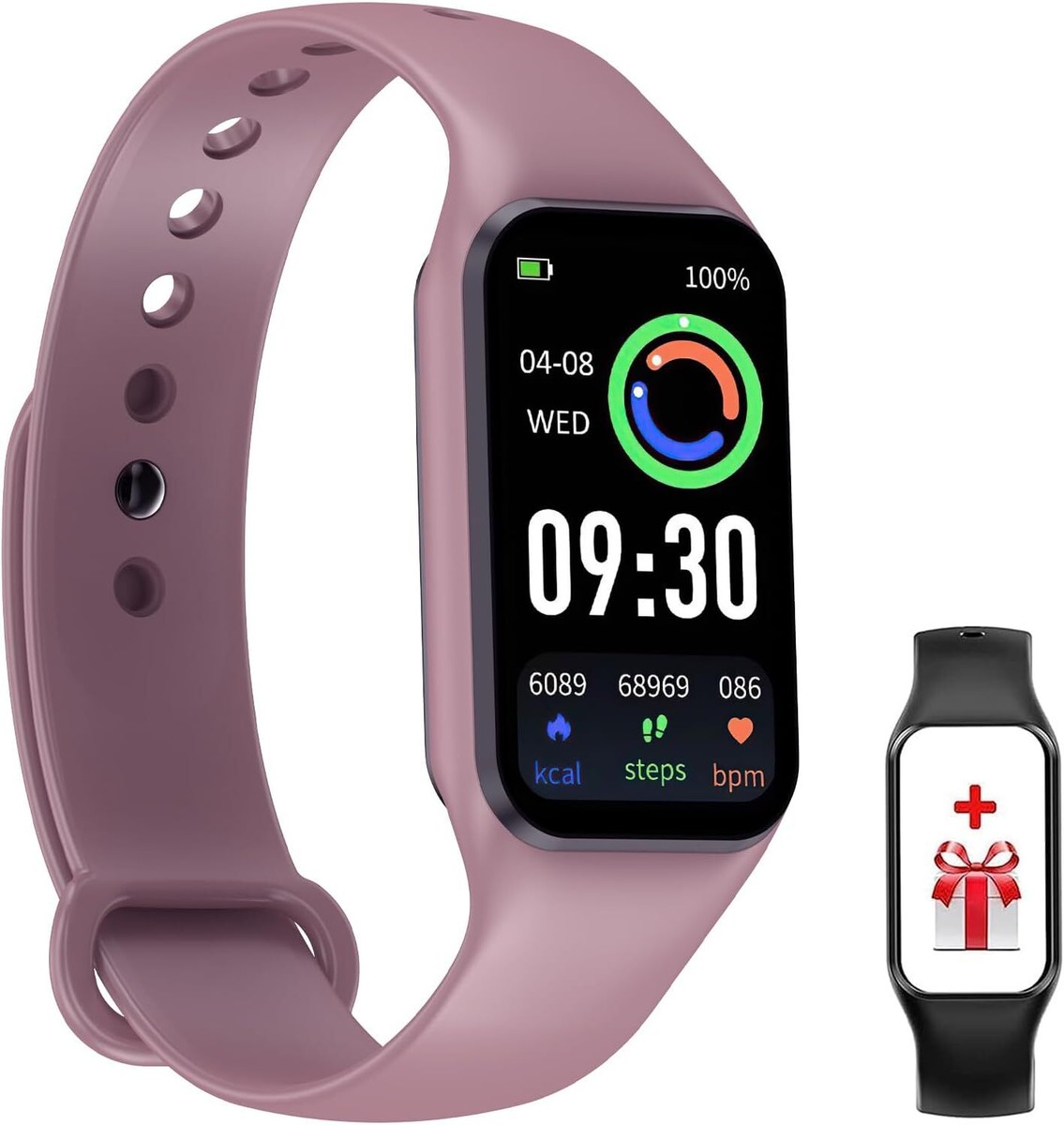 Smart Watch for Men Women, Fitness Tracker with SpO2 Heart Rate R1-Purple
