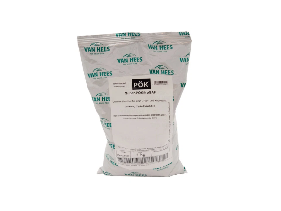 1 kg Van Hees Super Pök oGAF, Umrötehilfsmittel für Brüh-, Roh- und Kochwurst